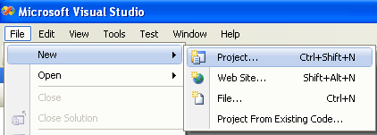 Creating a new C# and ASP project in VS 2008