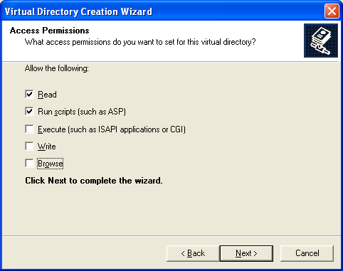 Creating and consuming the ASP .NET web service and C# console application program example: Setting the access permission to the IIS virtual directory