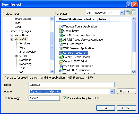 Creating the C# Remoting Client Program: