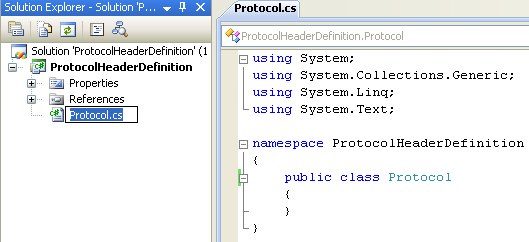 Creating Protocols Header Definition Class (C#) - renaming the source file automatically renaming the class name