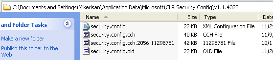 .NET Framework Network Security: the user security configuration file
