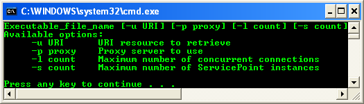 C++ Service Point Program Example - a sample output