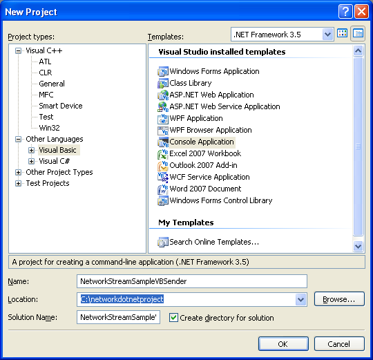 VB .NET NetworkStream Example – Sender Program