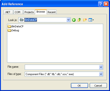 C++ Binary Server Socket program example - browsing and finding DLL file