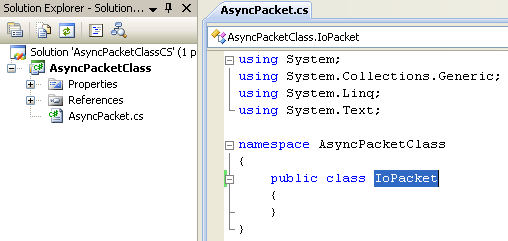 A Simple C# Asynchronous Class Example - renaming the first default class given
