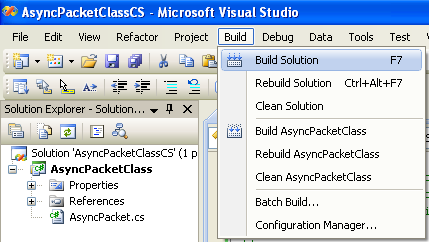A Simple C# Asynchronous Class Example - building the class library project