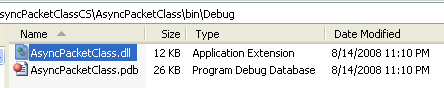 A Simple C# Asynchronous Class Example - the generated DLL file that ready to be used as shared library