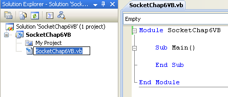 VB .NET Socket Program Example - renaming the source file