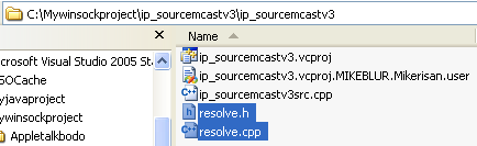 Winsock and Multicasting (sourcing): Pasting the header and its definition files.